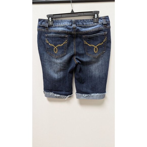 SO Dark Wash Denim Bermuda Shorts - Picture 2 of 2